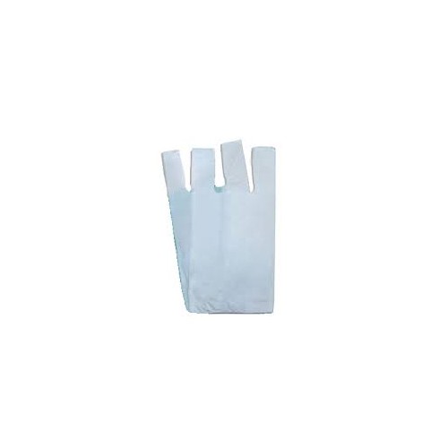 Sacos Plástico Alças 35x45cm Branco Pack 5Kg