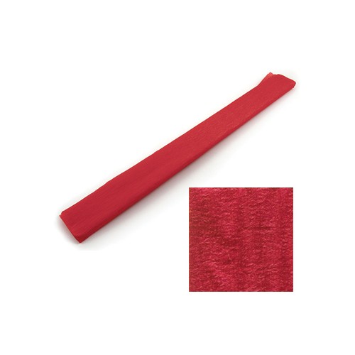 Papel Crepe 50x150cm Rolo Cor Vermelho Metalizado