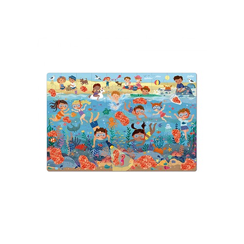 Jogo Educativo Puzzle Apli Praia Secreta 60 Peças