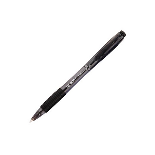 Esferografica Ball Point 1,0 Epene (Retractil) Preto - 50 unidades