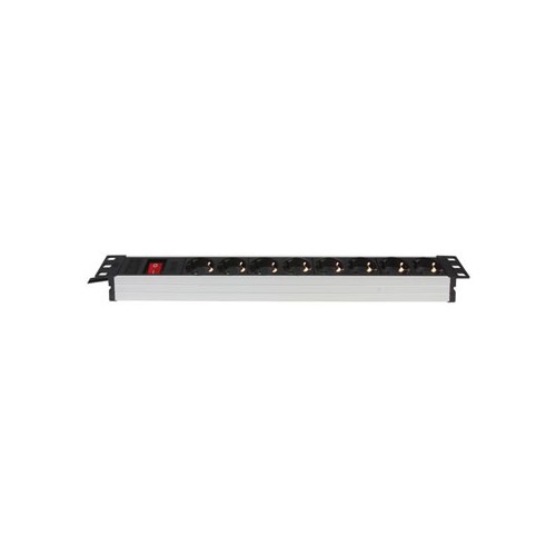 Bloco 8 Tomadas + Interruptor para rack de 19 Pol