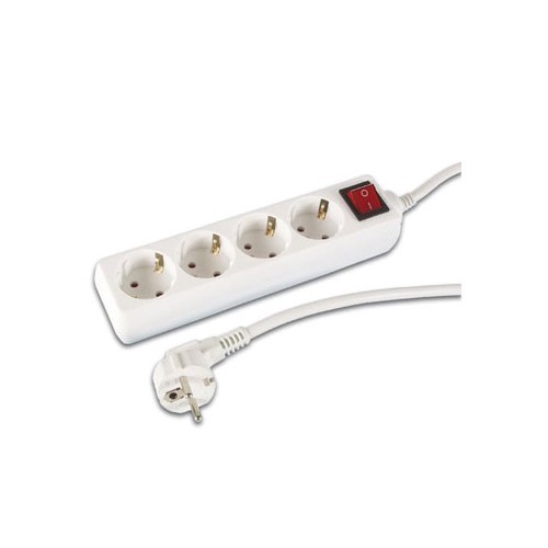 Bloco 4 Tomadas + Interruptor Cabo 3mts