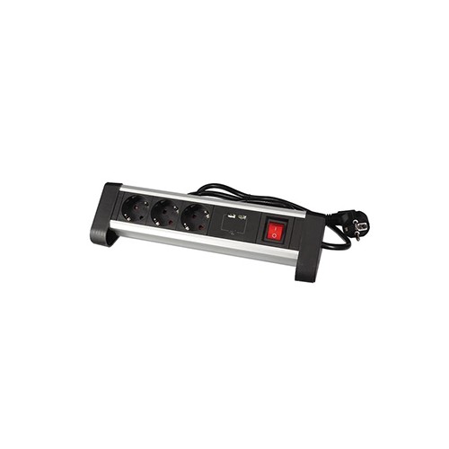 Bloco Mesa 3 Tomadas + 2 portas USB