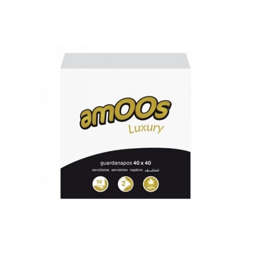 Guardanapos 40x40 2fls Amoos Luxury Branco 50 unidaes (4 unidades)