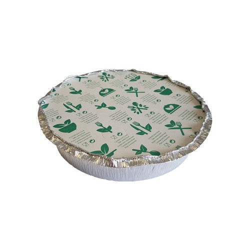 Embalagem Alimentar Alumínio 1440ml Redonda c/ Tampa 100un