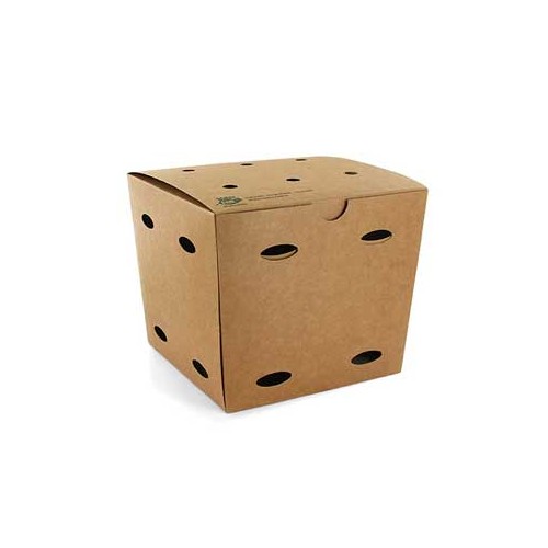Caixa Cartolina Kraft 14x14,5x14,5cm Batatas Fritas 2500ml - 50 unidades