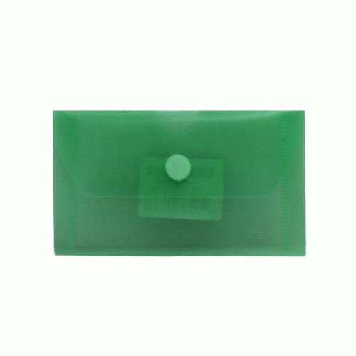 Bolsa Envelope 105x65mm Fecho Velcro Plástico Verde - 10 unidades