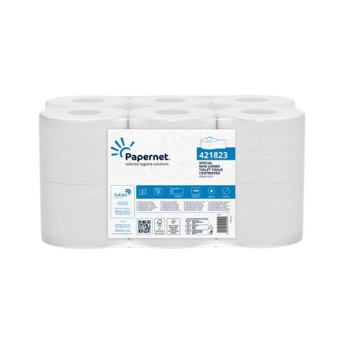 Papel Higiénico (Jumbo) 112mts 2Fls Papernet Ex.Central 12 unidades