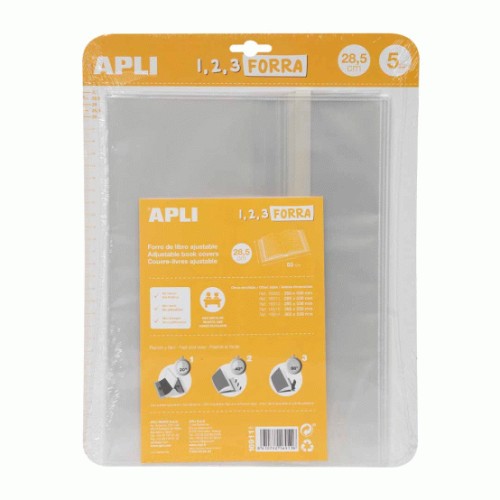 Forra Livros Ajustável 285x530mm 75mic Apli 5un