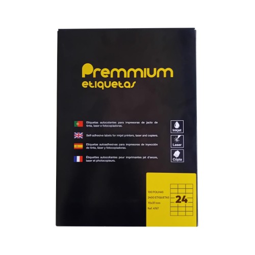 Etiquetas 070x037mm 100Fls A4 2400un