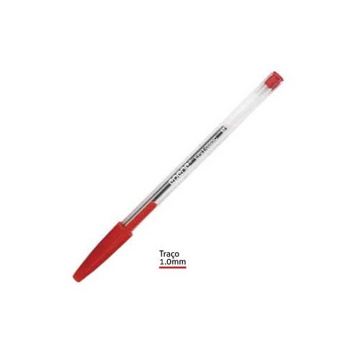 Esferografica Ball Point 1,0 Epene EP01-0108 Vermelho - 50 unidades