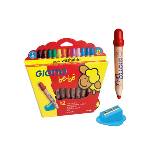 Lapis Cor Giotto Be-Be 12un + 1 Afia Lapis