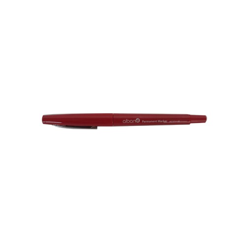 Marcador Permanente Medio Ponta Nylon Vermelho - 12 unidades