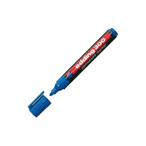 Marcador Médio Azul 1,5-3mm Edding 300  - 2 unidades