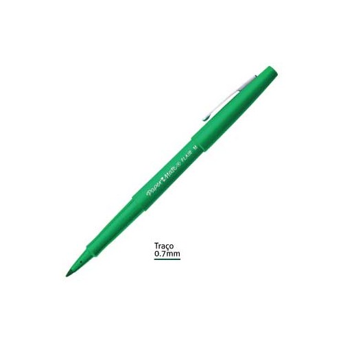Marcador Medio 0,7mm Paper Mate Flair Verde - 12 unidades