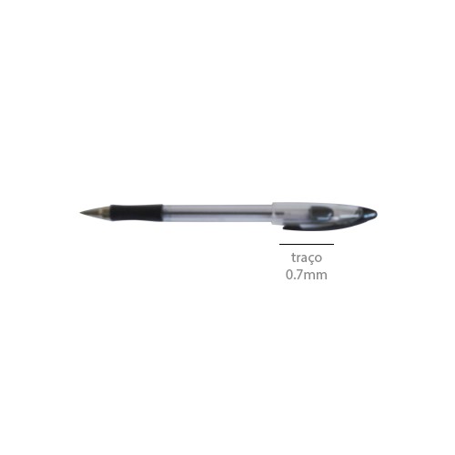 Esferografica Gel 0.7mm Preta - 12 unidades