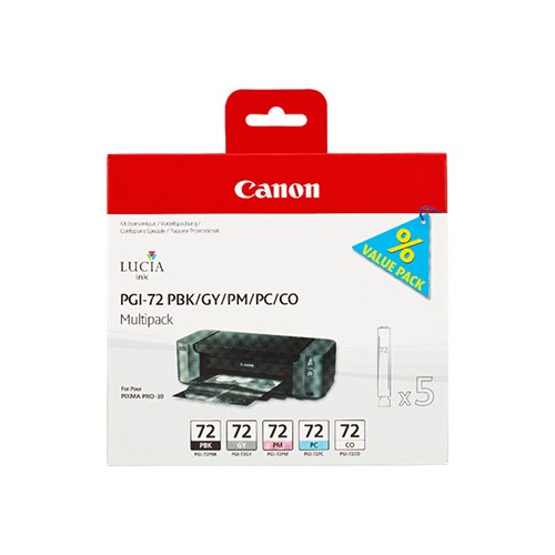 Pack Tinteiro Canon 72 5 Cores 6403B007 14ml