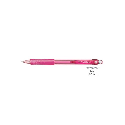 Lapiseira 0,5mm UNI Shalaku M5-100 Rosa - 2 unidades