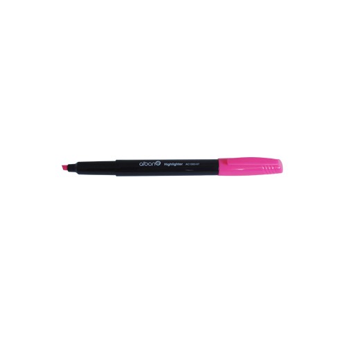 Marcador Fluorescente Rosa Ponta Bizelada (12 unidades)