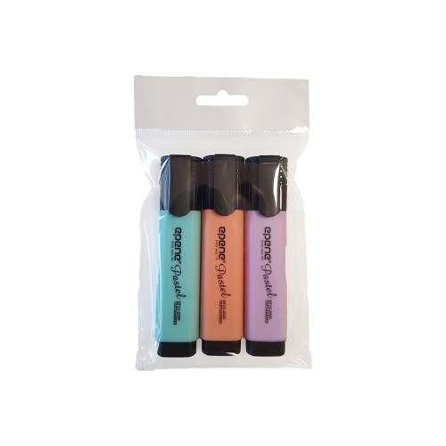 Marcador Fluorescente Epene Pastel Pack 3 Cores