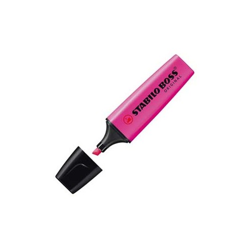Marcador Fluorescente Stabilo Boss Rosa 70 / 56 - Cx 10 unidades