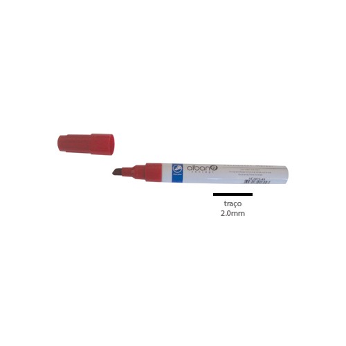 Marcador Permanente Grosso Vermelho 2mm - 2 unidades