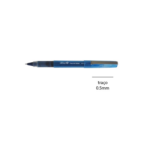 Marcador Needle Point Roller 0,5mm Azul - 12 unidades