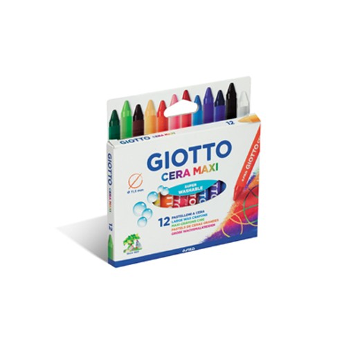 Lapis de Cera Giotto Maxi 12 Cores