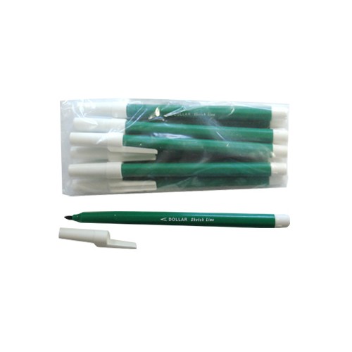 Marcador Feltro Medio 0.5mm Sketch Line Verde Escuro - 10 unidades
