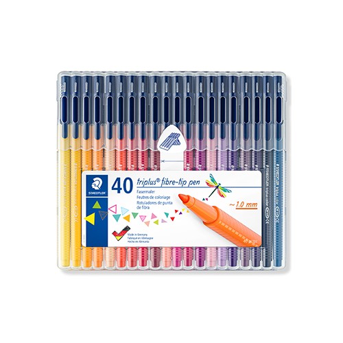 Marcador Feltro Staedtler Triplus 323 Estojo Box c / 40 cores