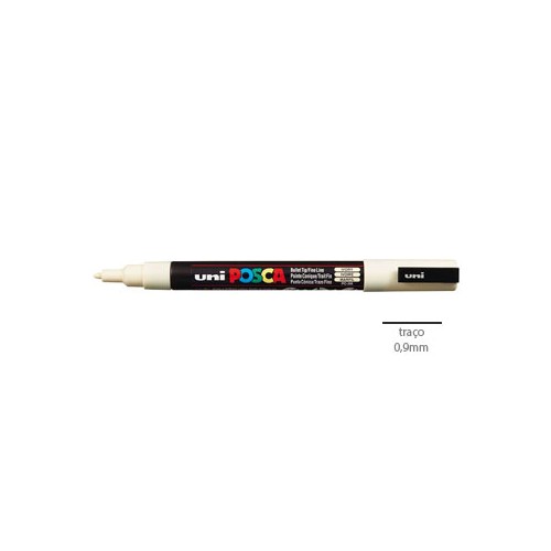 Marcador Uniball Posca PC3M 0,9mm Marfim