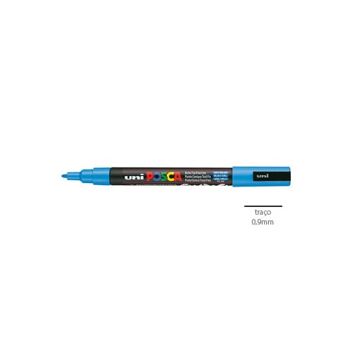 Marcador Uniball Posca PC3M 0,9mm Azul Ceu