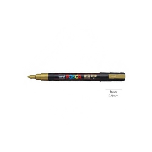 Marcador Uniball Posca PC3M 0,9mm Ouro