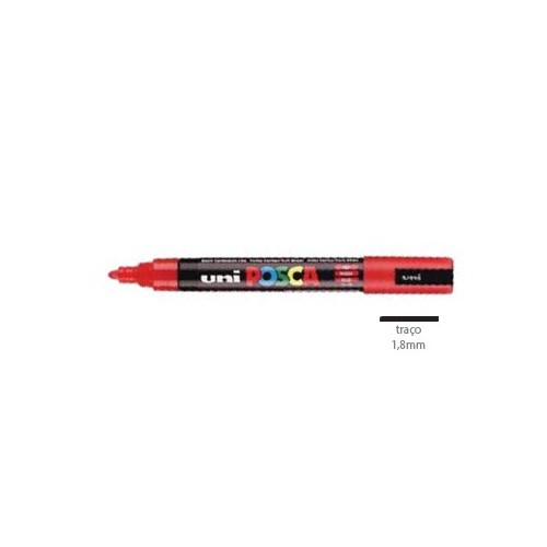 Marcador Uniball Posca PC5M 1,8mm Vermelho 1 un.