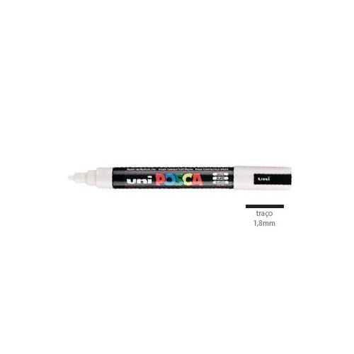 Marcador Uniball Posca PC5M 1,8mm Branco