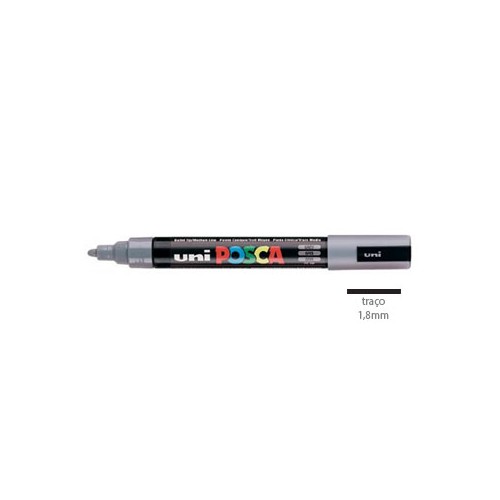 Marcador Uniball Posca PC5M 1,8mm Cinza