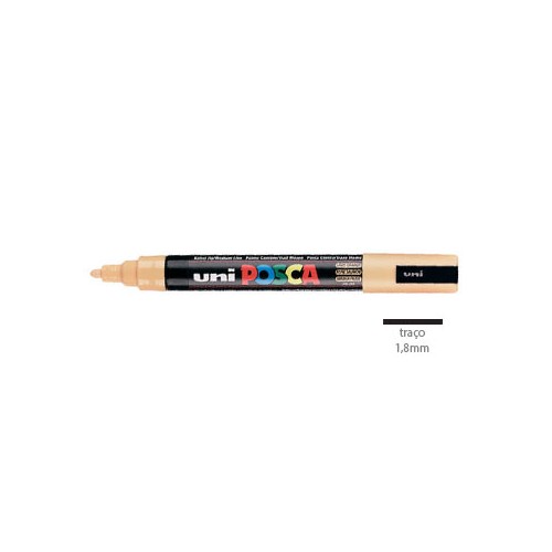 Marcador Uniball Posca PC5M 1,8mm Laranja Claro