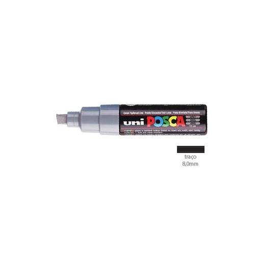 Marcador Uniball Posca PC-8K 8,0mm Cinza