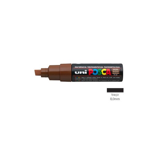 Marcador Uniball Posca PC-8K 8,0mm Castanho