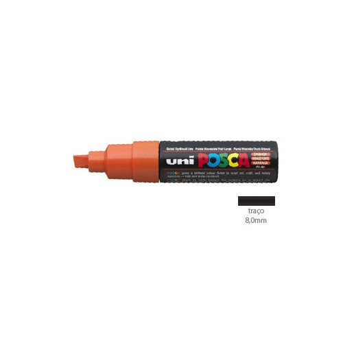 Marcador Uniball Posca PC-8K 8,0mm Laranja