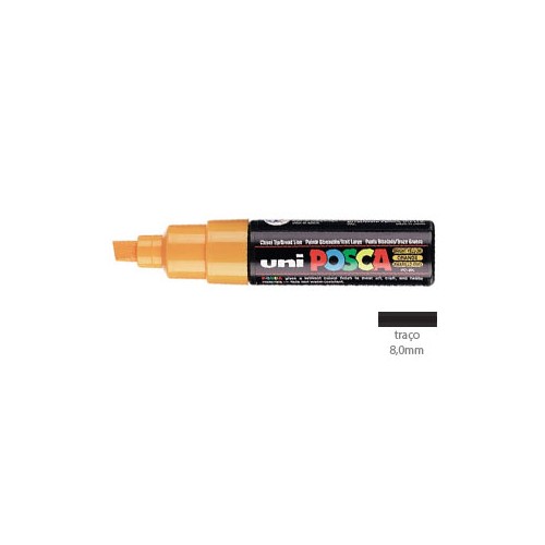 Marcador Uniball Posca PC-8K 8,0mm Amarelo Brilhante