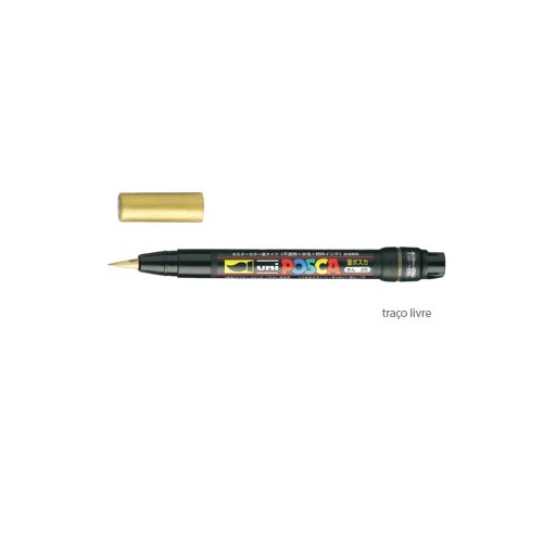 Marcador Uniball Posca PCF-350 1-10mm Ouro (25) - 1un.