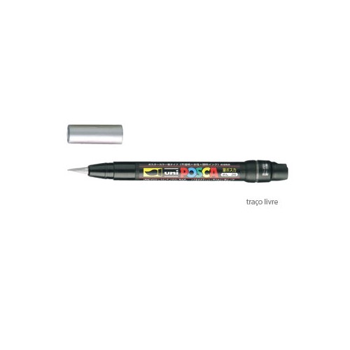 Marcador Uniball Posca PCF-350 1-10mm Prata (26) 1un