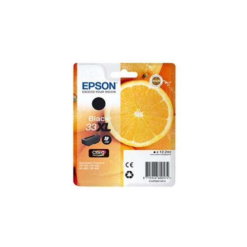 Tinteiro Epson 33XL Preto C13T33514010 12,2ml