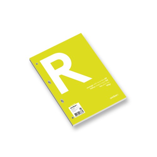 Recarga Papel Ambar School A4 Liso 100gr 100Fls - 1 unidade