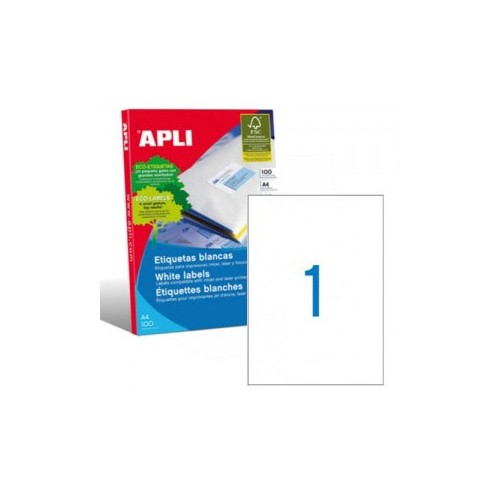Etiquetas 210x297 Apli 100 Folhas A4 100un